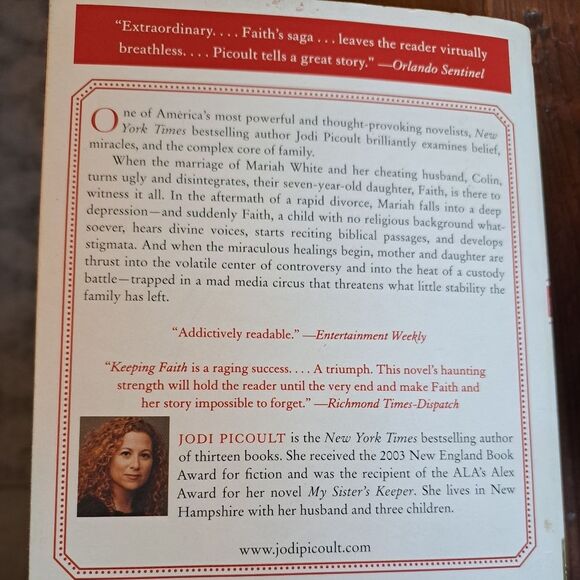 Jodi Picoult book, "Keeping Faith" book novel, 422 pages, Paperback Harper - Picture 2 of 4